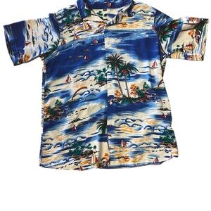Hawaiian Vacation Men's Retro Shirt Designed In Italy Tropical- Large
